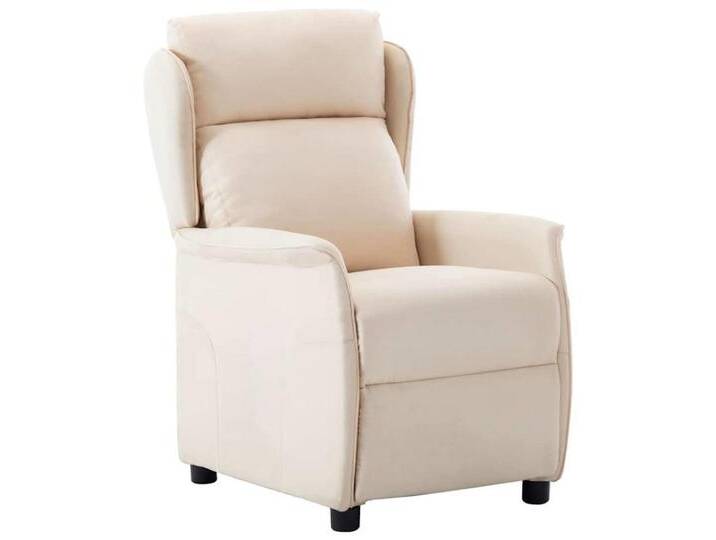 vidaXL Sessel Relaxsessel Creme 67.5 x 93.5 x 101.5 cm Stoff (1-St), Creme von vidaXL