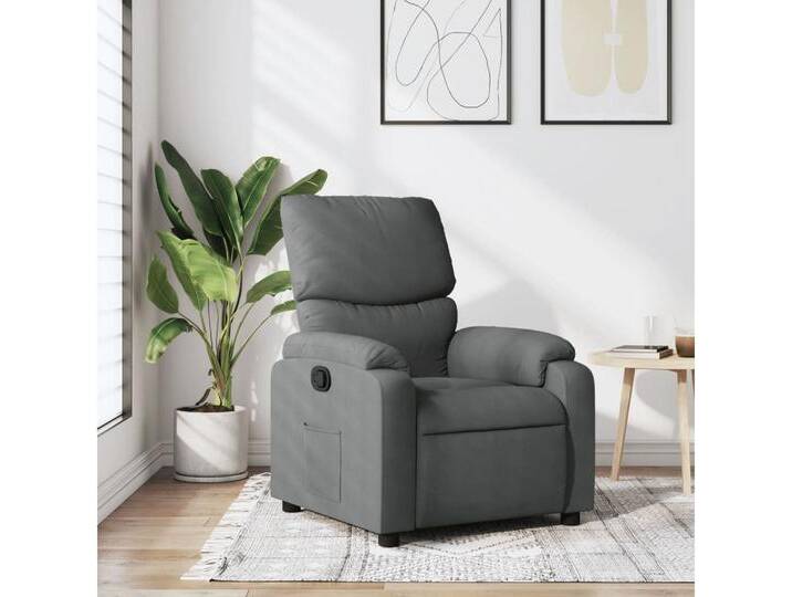 vidaXL Sessel Relaxsessel Dunkelgrau Stoff, grau von vidaXL