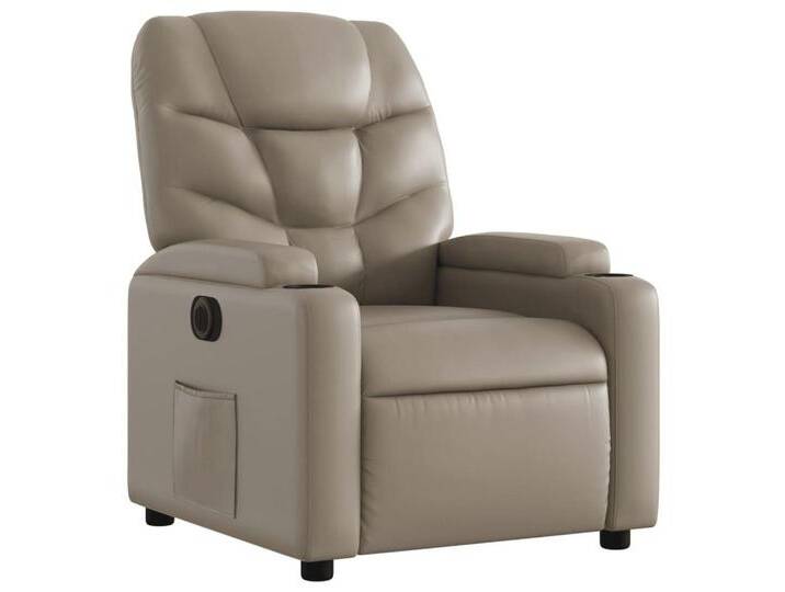 vidaXL Sessel Relaxsessel Elektrisch Cappuccino-Braun Kunstleder (1-St), Elektrisches Neigungssystem, Cappuccino von vidaXL