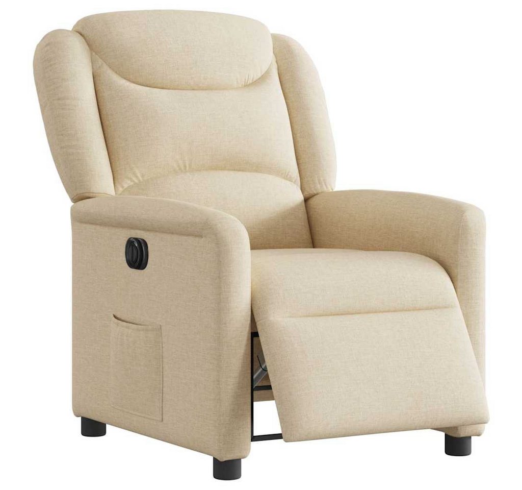 vidaXL Sessel Relaxsessel Elektrisch Creme Stoff (1-St) von vidaXL