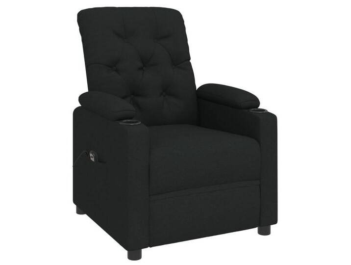 vidaXL Sessel Relaxsessel Elektrisch Schwarz Stoff (1-St), schwarz, Schwarz von vidaXL