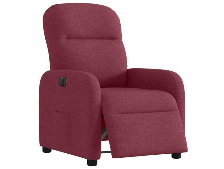 vidaXL Sessel Relaxsessel Elektrisch Weinrot Stoff (1-St), rot, Electric push back, Rot von vidaXL