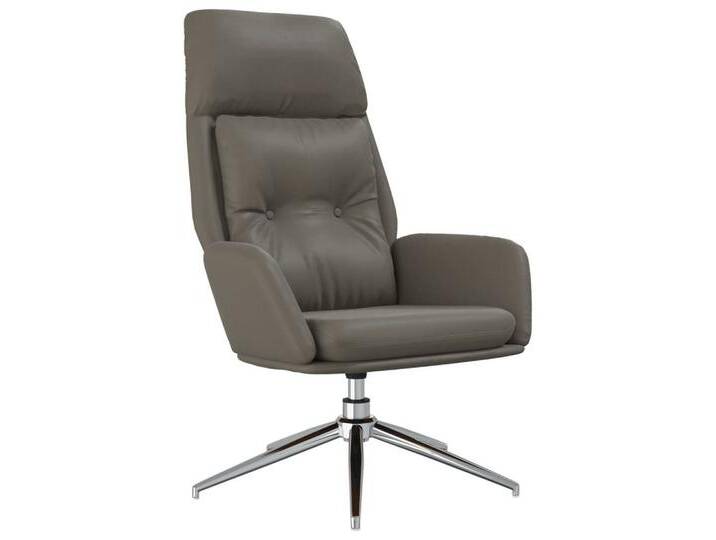 vidaXL Sessel Relaxsessel Grau Echtleder (1-St), grau, Stuhl, Grau von vidaXL