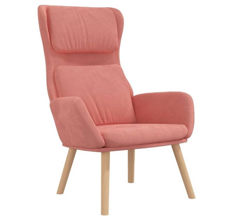 vidaXL Sessel Relaxsessel Loungesessel Sessel Polsterstuhl Rosa Samt von vidaXL