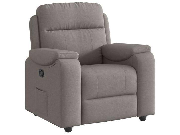 vidaXL Sessel Relaxsessel Taupe Stoff (1-St), Manuelles Neigesystem, Taupe von vidaXL