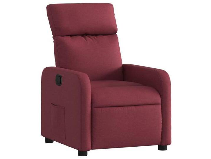 vidaXL Sessel Relaxsessel Weinrot Stoff (1-St), rot, Manuelles Neigesystem, Rot von vidaXL