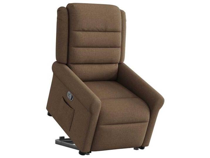 vidaXL Sessel Relaxsessel mit Aufstehhilfe Braun Stoff (1-St), braun, Manual push back, Braun von vidaXL