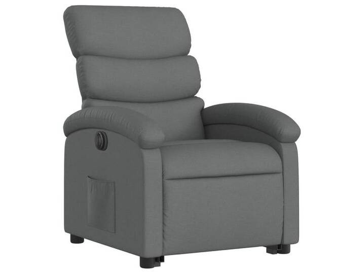 vidaXL Sessel Relaxsessel mit Aufstehhilfe Elektrisch Dunkelgrau Stoff (1-St), grau, Elektrisches Neigungssystem, Dunkelgrau von vidaXL