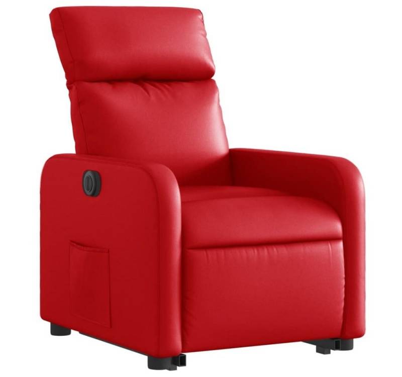 vidaXL Sessel Relaxsessel mit Aufstehhilfe Elektrisch Rot Kunstleder (1-St) von vidaXL
