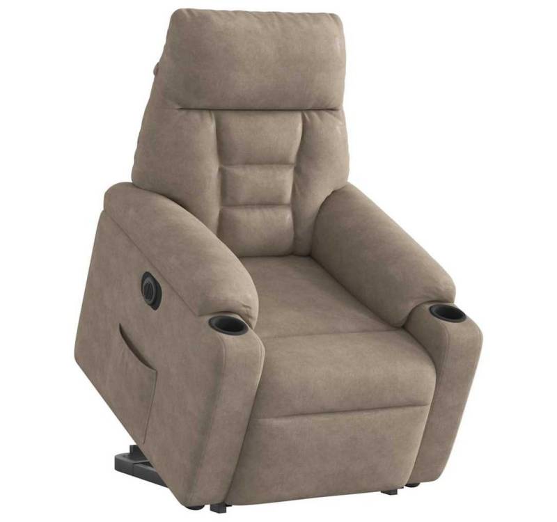 vidaXL Sessel Relaxsessel mit Aufstehhilfe Elektrisch Taupe Mikrofasergewebe (1-St) von vidaXL