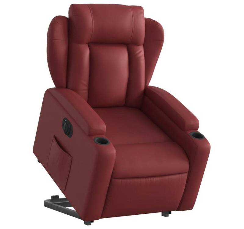 vidaXL Sessel Relaxsessel mit Aufstehhilfe Elektrisch Weinrot Kunstleder (1-St) von vidaXL