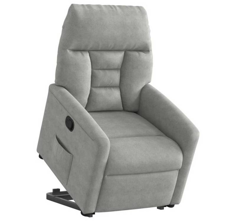 vidaXL Sessel Relaxsessel mit Aufstehhilfe Hellgrau Mikrofasergewebe (1-St) von vidaXL