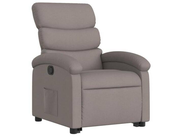 vidaXL Sessel Relaxsessel mit Aufstehhilfe Taupe Stoff (1-St), Manuelles Neigesystem, Taupe von vidaXL
