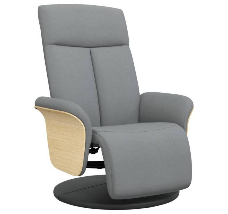 vidaXL Sessel Relaxsessel mit Fußteil Hellgrau Stoff (1-St) von vidaXL
