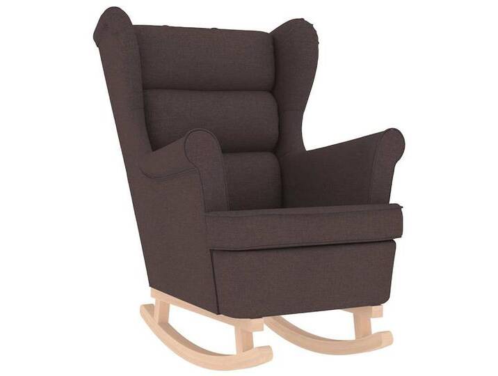 vidaXL Sessel Schaukelsessel Dunkelbraun 74x90x102 cm Stoff (1-St), braun, Dunkelbraun von vidaXL