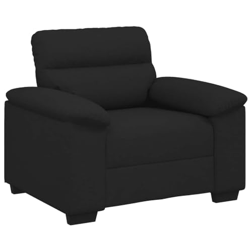 vidaXL Sessel Schwarz 60 cm Stoff, Sofa, Fernsehsessel, Einsitzer-Sofa, Loungesessel, Relaxsessel, Einsitzer-Couch, Polstersessel, Bürosessel vidaXL Sessel Schwarz 60 cm Stoff, Sofa, Fernsehsessel, Einsitzer-Sofa, Loungesessel, Relaxsessel, Einsitzer-Couch, Polstersessel, Bürosessel von vidaXL