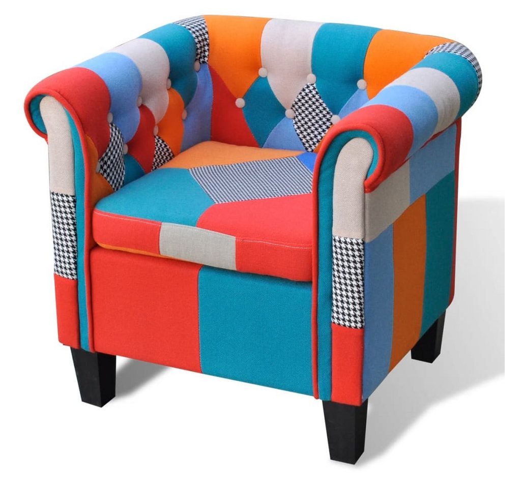vidaXL Sessel Sessel mit Patchwork-Design Stoff Clubsessel von vidaXL