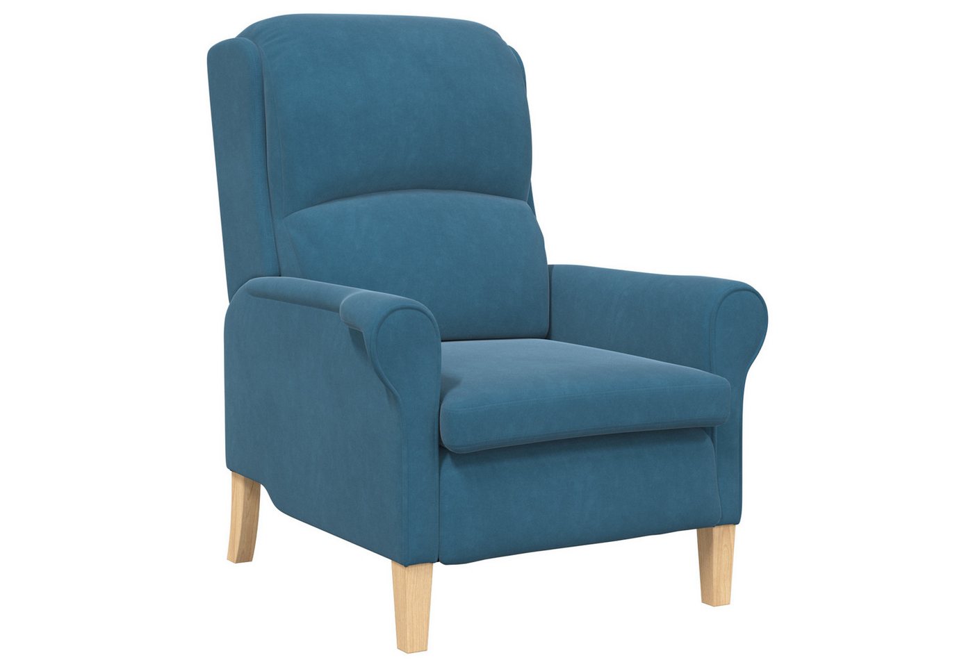 vidaXL Sessel blauer Sessel Blau Stoff, Holz Standard Ergonomisch (1-St) von vidaXL
