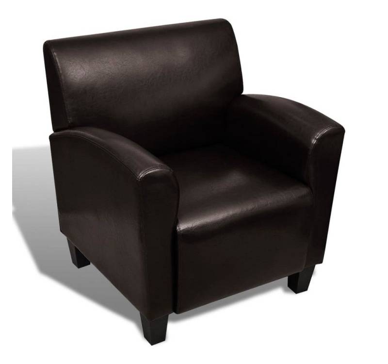 vidaXL Sessel, Loungesessel Dunkelbraun Kunstleder von vidaXL