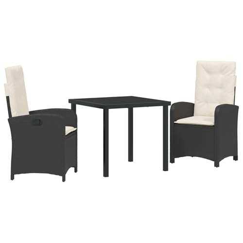 vidaXL 9-teiliges Garten-Dining-Set mit Kissen aus braunem Poly-Rattan von vidaXL