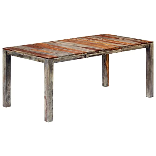 vidaXL Sheesham-Holz Massiv Esstisch Küchentisch Esszimmertisch Holztisch Speisetisch Tisch Massivholztisch Palisander Grau 180x90x76cm von vidaXL