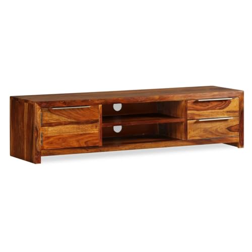 vidaXL Sheesham-Holz Massiv TV Schrank Palisander Lowboard HiFi Fernsehschrank von vidaXL