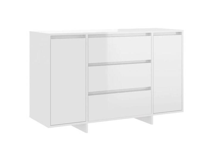 vidaXL Sideboard, Kommode 3 Schubladen Hochglanz-Weiß 120x41x75cm Holzwerkstoff vidaXL Sideboard, Kommode 3 Schubladen Hochglanz-Weiß 120x41x75cm Holzwerkstoff von vidaXL