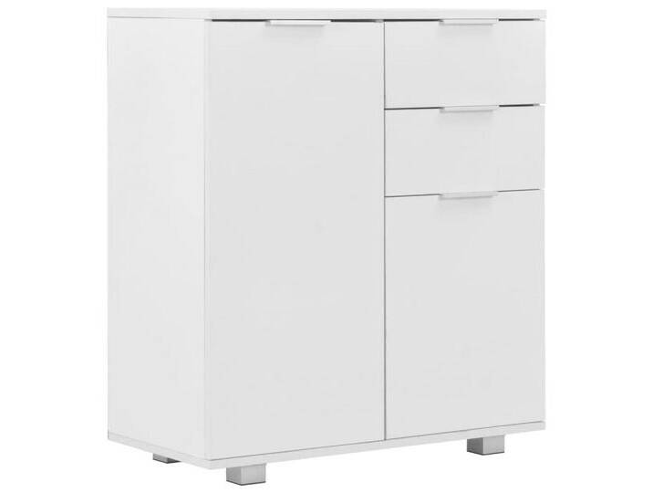 vidaXL Sideboard, Kommode Hochglanz-Weiß 71x35x80 cm Holzwerkstoff von vidaXL