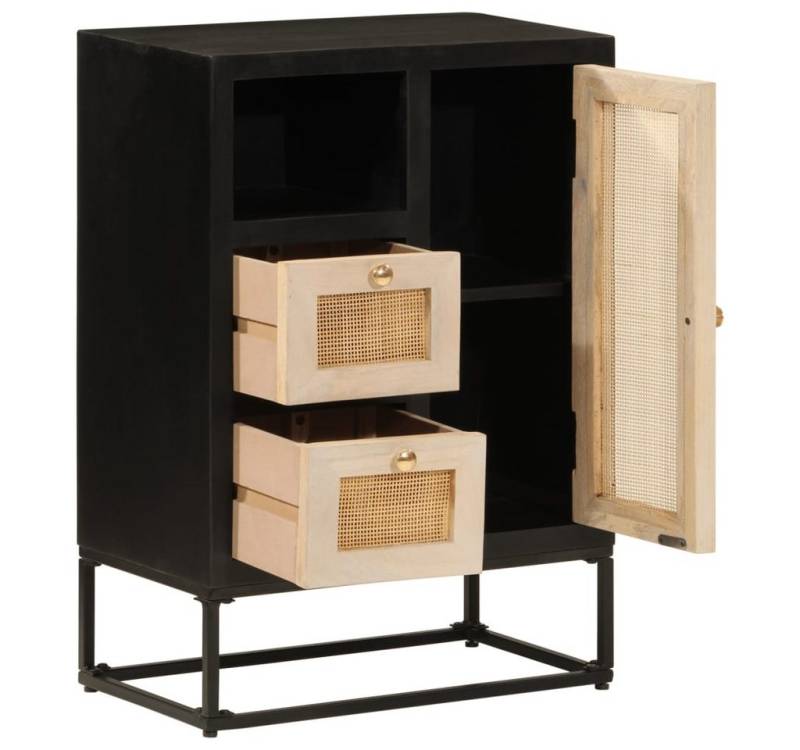 vidaXL Sideboard, Kommode Schwarz 55x30x76 cm Massivholz Mango und Eisen vidaXL Sideboard, Kommode Schwarz 55x30x76 cm Massivholz Mango und Eisen von vidaXL