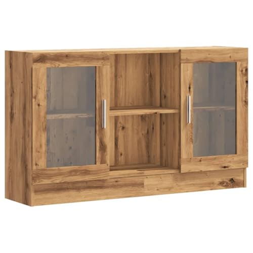 vidaXL Sideboard, Kommode mit 2 Türen 2 Fächern, Anrichte Schrank für Wohnzimmer, Beistellschrank Mehrzweckschrank, Artisan-Eiche Holzwerkstoff vidaXL Sideboard, Kommode mit 2 Türen 2 Fächern, Anrichte Schrank für Wohnzimmer, Beistellschrank Mehrzweckschrank, Artisan-Eiche Holzwerkstoff von vidaXL