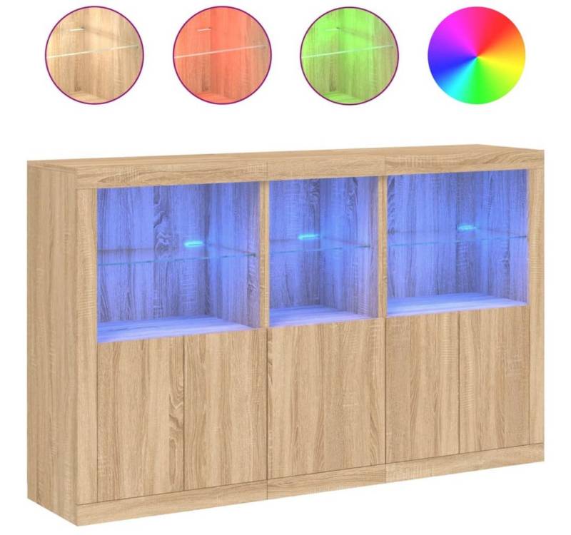 vidaXL Sideboard, Kommode mit LED-Leuchten Sonoma-Eiche 162x37x100 cm vidaXL Sideboard, Kommode mit LED-Leuchten Sonoma-Eiche 162x37x100 cm von vidaXL