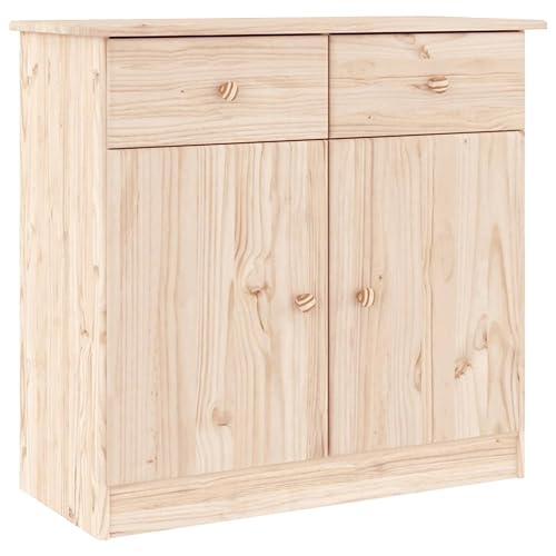 vidaXL Sideboard, Kommode mit Schubladen Fächern, Highboard Wohnzimmerschrank mit Türen, Schrank Anrichte Beistellschrank, Massivholz Kiefer von vidaXL