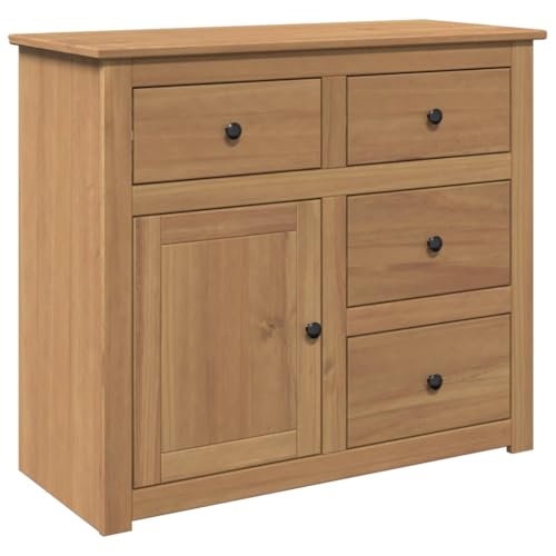 vidaXL Sideboard, Kommode mit Schubladen Knäufen, Beistellschrank für Wohnzimmer Schlafzimmer, Anrichte Schrank, Massivholz Kiefer von vidaXL