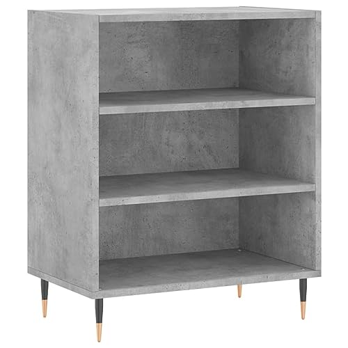 vidaXL Sideboard, Kommode mit viel Stauraum, Highboard Wohnzimmerschrank mit Eisenbeinen, Schrank Anrichte Beistellschrank, Betongrau Holzwerkstoff von vidaXL