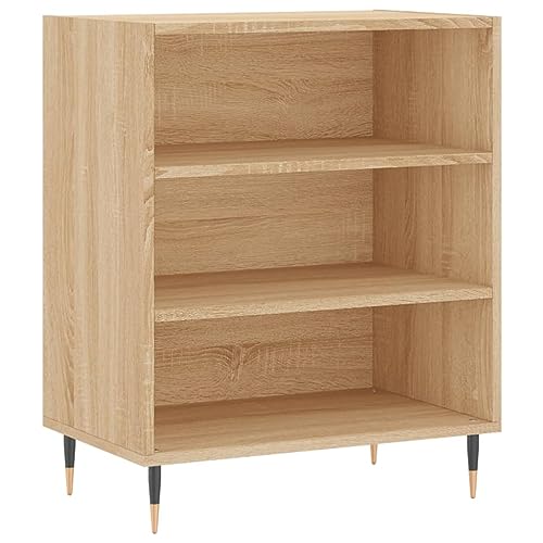 vidaXL Sideboard, Kommode mit viel Stauraum, Highboard Wohnzimmerschrank mit Eisenbeinen, Schrank Anrichte Beistellschrank, Sonoma-Eiche Holzwerkstoff von vidaXL