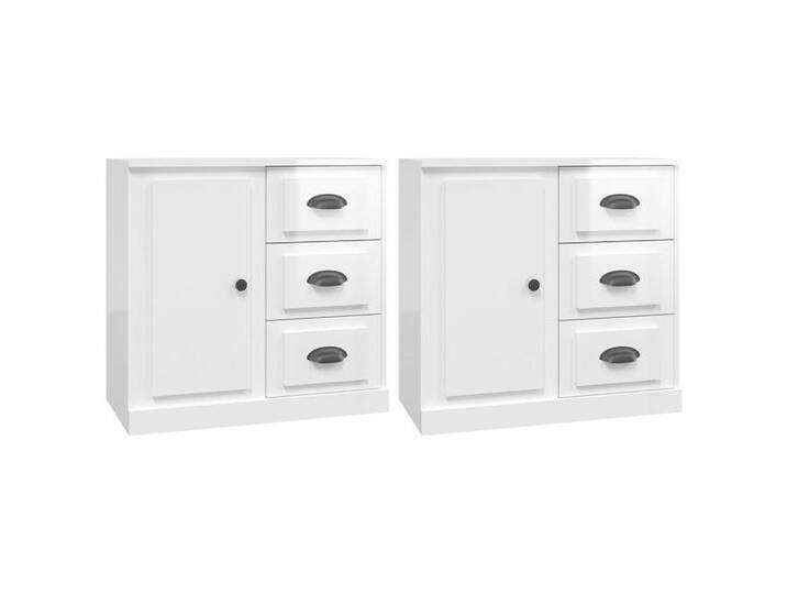 vidaXL Sideboard, Kommoden 2 Stk. Hochglanz-Weiß Holzwerkstoff vidaXL Sideboard, Kommoden 2 Stk. Hochglanz-Weiß Holzwerkstoff von vidaXL