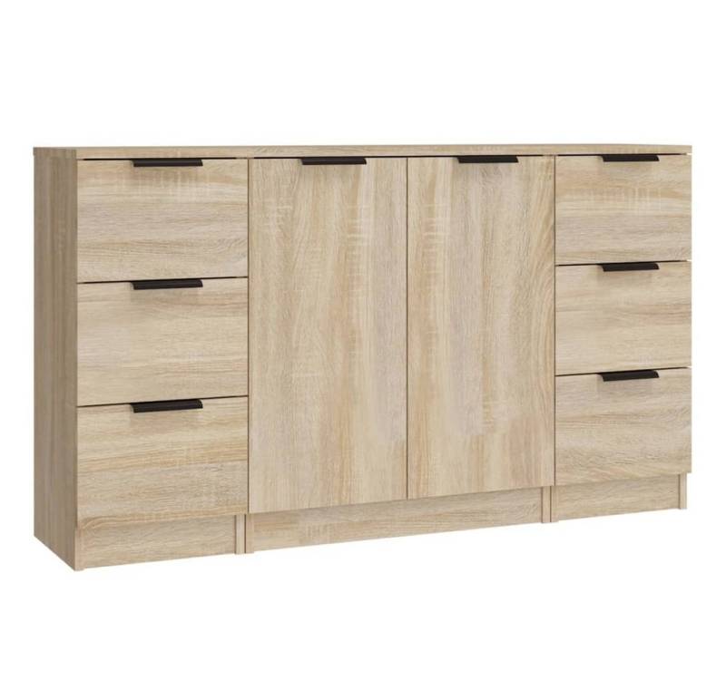 vidaXL Sideboard, Kommoden 3 Stk. Sonoma-Eiche Holzwerkstoff von vidaXL