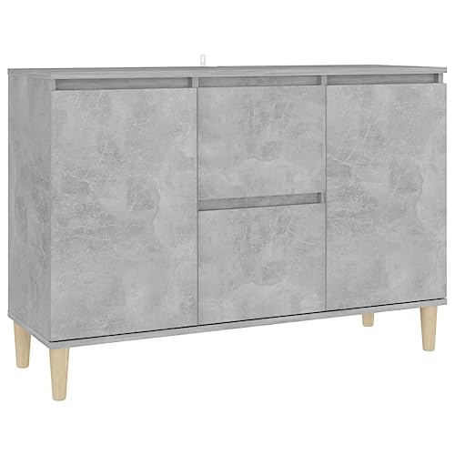 vidaXL Sideboard 2 Schubladen 2 Türen Kommode Anrichte Schrank Mehrzweckschrank Beistellschrank Standschrank Betongrau 101x35x70cm Holzwerkstoff vidaXL Sideboard 2 Schubladen 2 Türen Kommode Anrichte Schrank Mehrzweckschrank Beistellschrank Standschrank Betongrau 101x35x70cm Holzwerkstoff von vidaXL