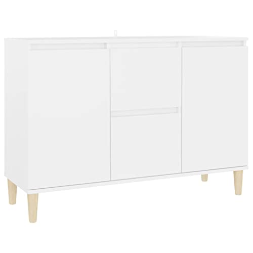 vidaXL Sideboard 2 Schubladen 2 Türen Kommode Anrichte Schrank Mehrzweckschrank Beistellschrank Standschrank Weiß 101x35x70cm Holzwerkstoff vidaXL Sideboard 2 Schubladen 2 Türen Kommode Anrichte Schrank Mehrzweckschrank Beistellschrank Standschrank Weiß 101x35x70cm Holzwerkstoff von vidaXL