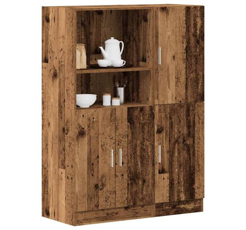 vidaXL Sideboard 2-tlg Küchenschrank-Set Altholz-Optik Holzwerkstoff von vidaXL