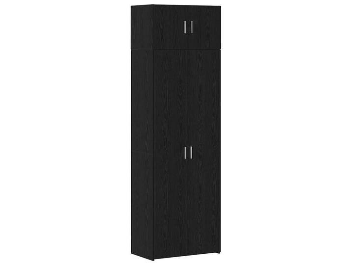 vidaXL Sideboard Badschrank Schwarze Eiche 70 x 42,5 x 225 cm Holzwerkstoff (1 St), schwarz, Engineered wood, Schwarze Eiche von vidaXL