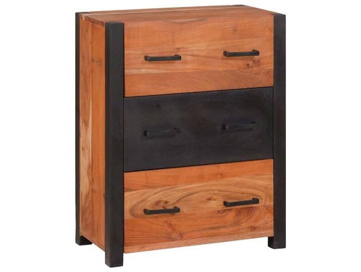 vidaXL Sideboard Buffets & Sideboards Braun 55 x 30 x 75 cm Massivholz (1 St), braun von vidaXL