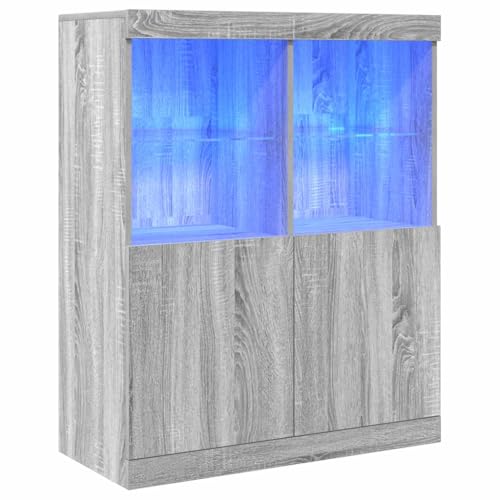 vidaXL Sideboard Grau Sonoma 81x37x100 cm Holzwerkstoff, Schrank, Highboard, Home Organizer, Lagerschrank, Beistellschrank, Wohnzimmerschrank vidaXL Sideboard Grau Sonoma 81x37x100 cm Holzwerkstoff, Schrank, Highboard, Home Organizer, Lagerschrank, Beistellschrank, Wohnzimmerschrank von vidaXL