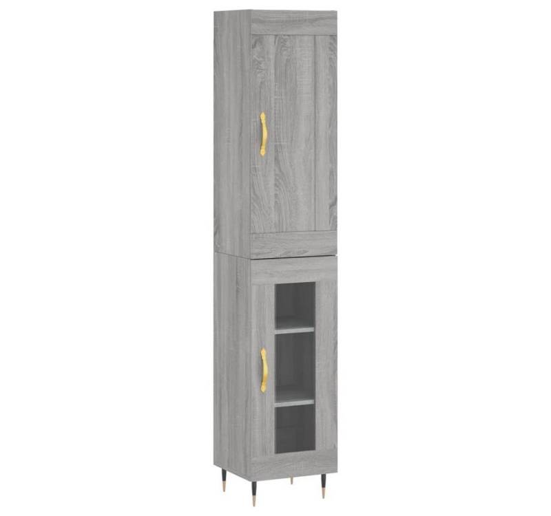 vidaXL Highboard Highboard Grau Sonoma 34,5x34x180 cm Holzwerkstoff (1 St) von vidaXL