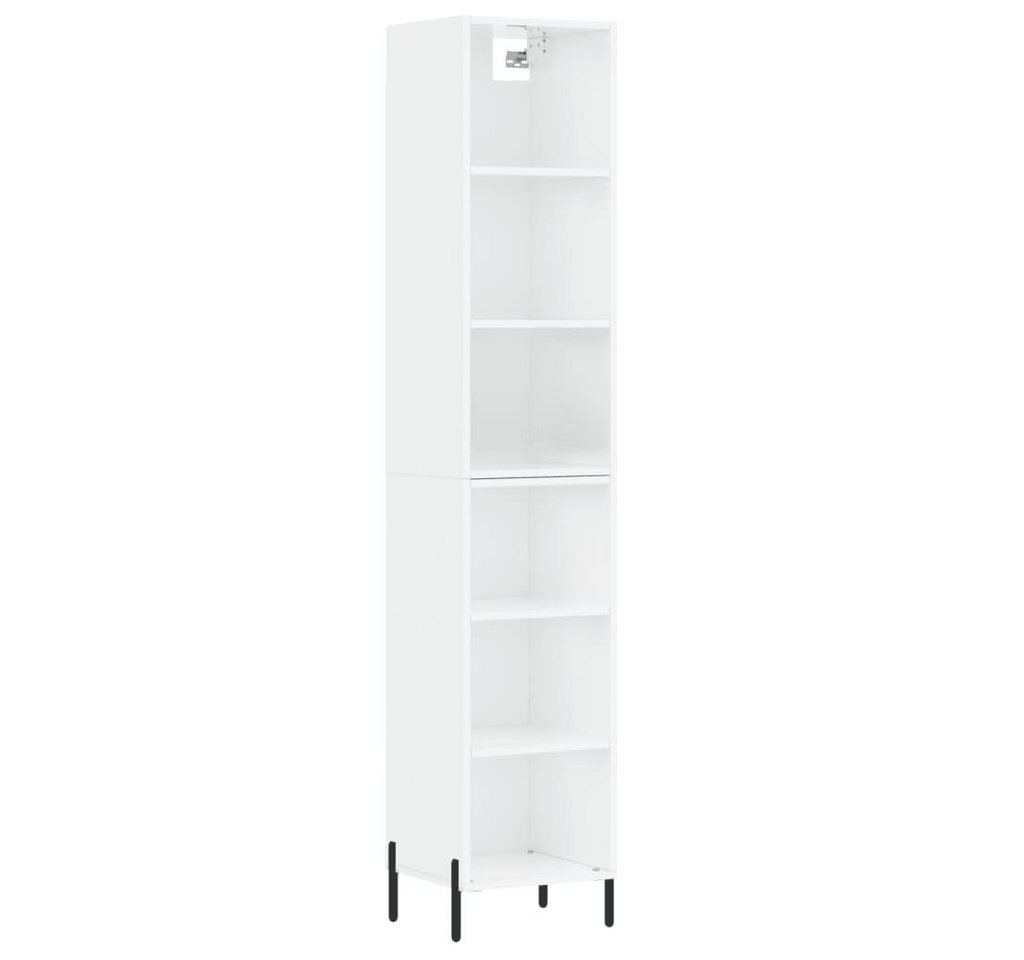 vidaXL Sideboard Highboard Hochglanz-Weiß 34,5x32,5x180 cm Holzwerkstoff (1 St) von vidaXL