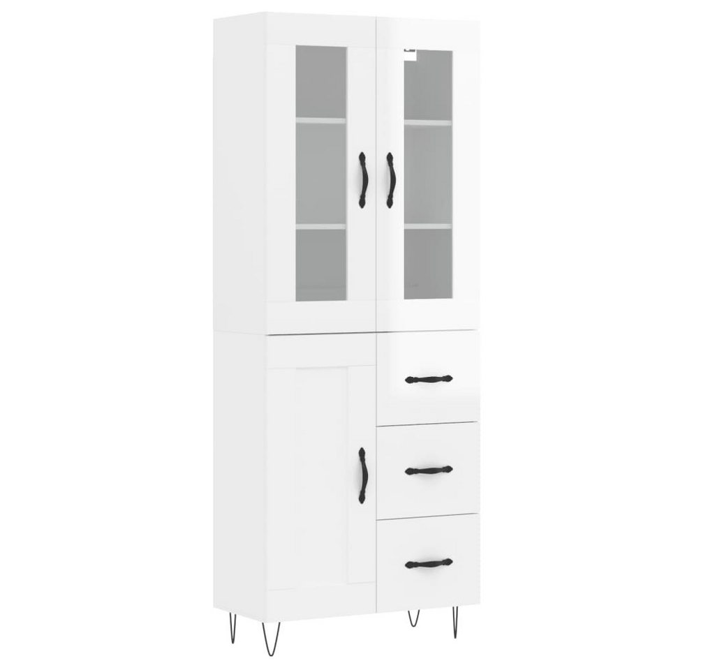 vidaXL Sideboard Highboard Hochglanz-Weiß 69,5x34x180 cm Holzwerkstoff (1 St) von vidaXL