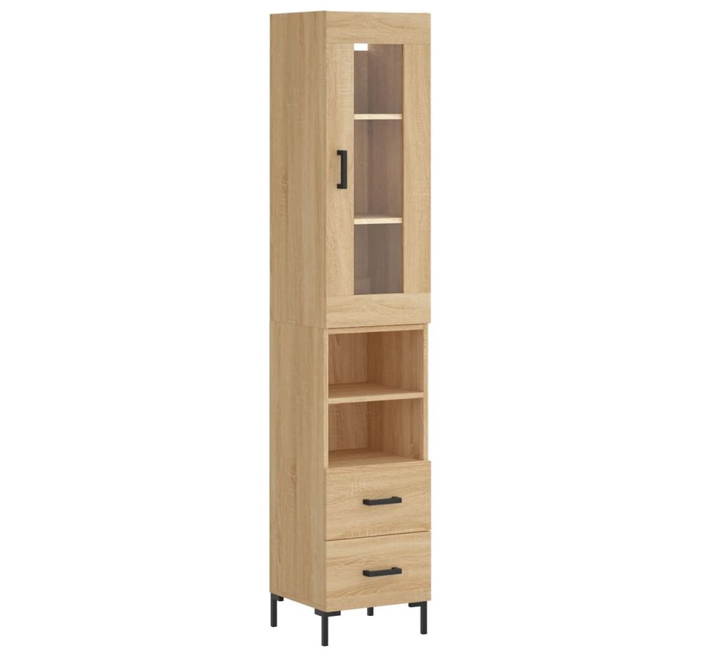 vidaXL Sideboard Highboard Sonoma-Eiche 34,5x34x180 cm Holzwerkstoff (1 St) von vidaXL