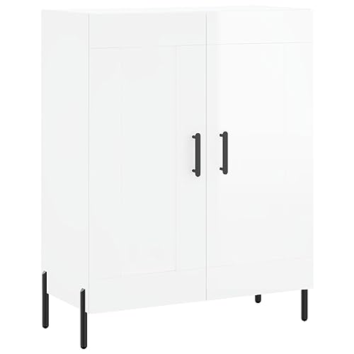 vidaXL Sideboard, Kommode mit viel Stauraum, Mehrzweckschrank Anrichte für Wohnzimmer, Schrank Beistellschrank, Modern, Hochglanz-Weiß Holzwerkstoff von vidaXL