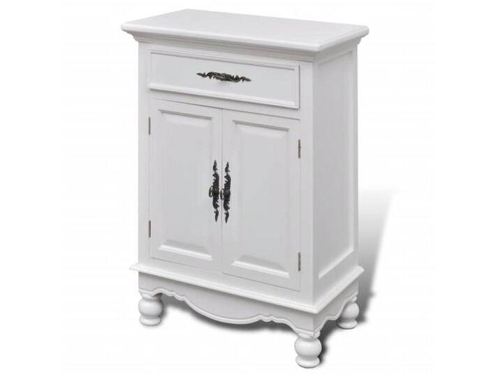 vidaXL Sideboard Holzschränkchen mit 2 Türen 1 Schublade Weiß, weiß von vidaXL
