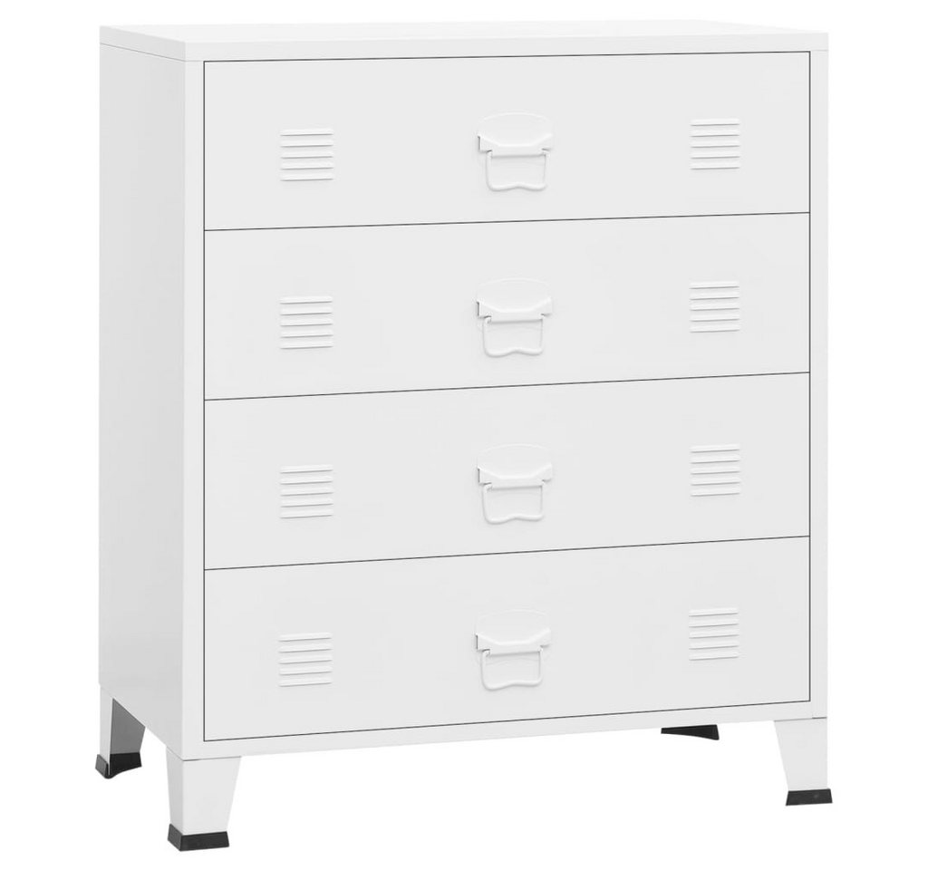 vidaXL Sideboard Industrial Kommode mit Schubladen Weiß 78x40x93 cm Metall vidaXL Sideboard Industrial Kommode mit Schubladen Weiß 78x40x93 cm Metall von vidaXL